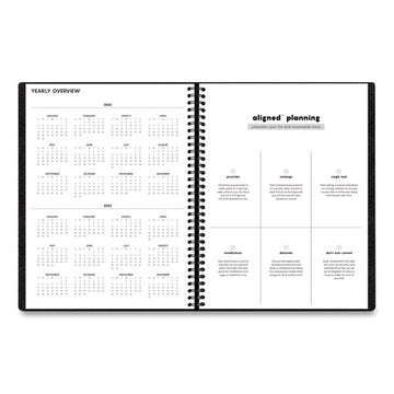 Blue Sky® Aligned Weekly Appointment Planner, 11 X 8.25, Black Cover, 12-month (jan To Dec): 2022 freeshipping - TVN Wholesale